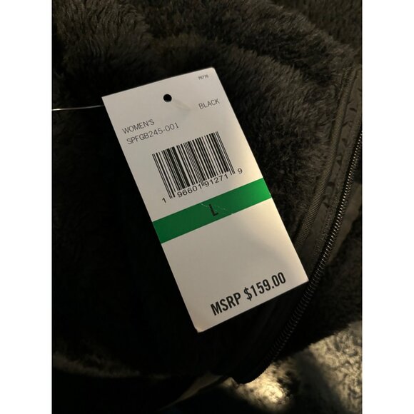 Spyder NWT Mens Black Fleece Pullover Jacket Sz Large - Picture 8 of 9
